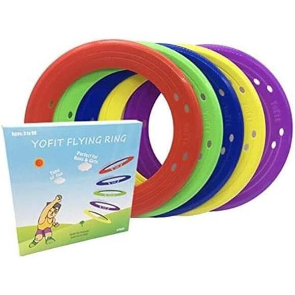 10 Inch Flying Disc, Flying Plastic Ring with Assorted Colors, Outdoor Beach Toy - Picture 5 of 6